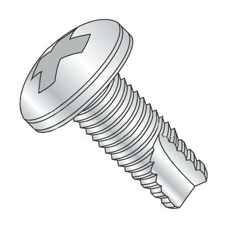 Newport Fasteners Thread Cutting Screw, #6-32 x 1/2 in, Zinc Plated Steel Pan Head Phillips Drive, 15000 PK 241037-15000